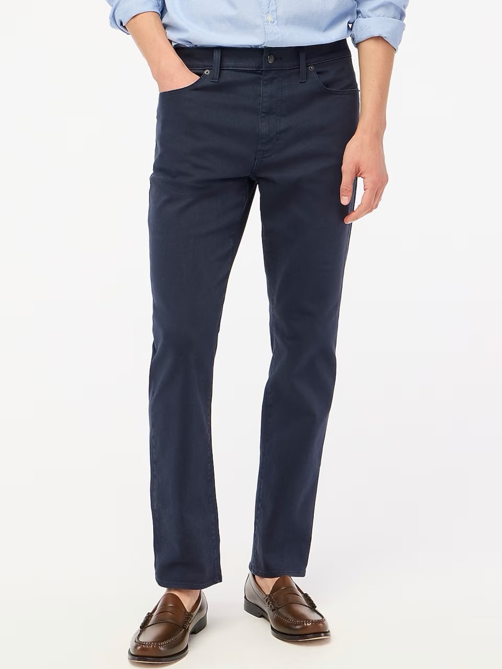 J Crew Factory Straight-fit garment-dyed five-pocket jean